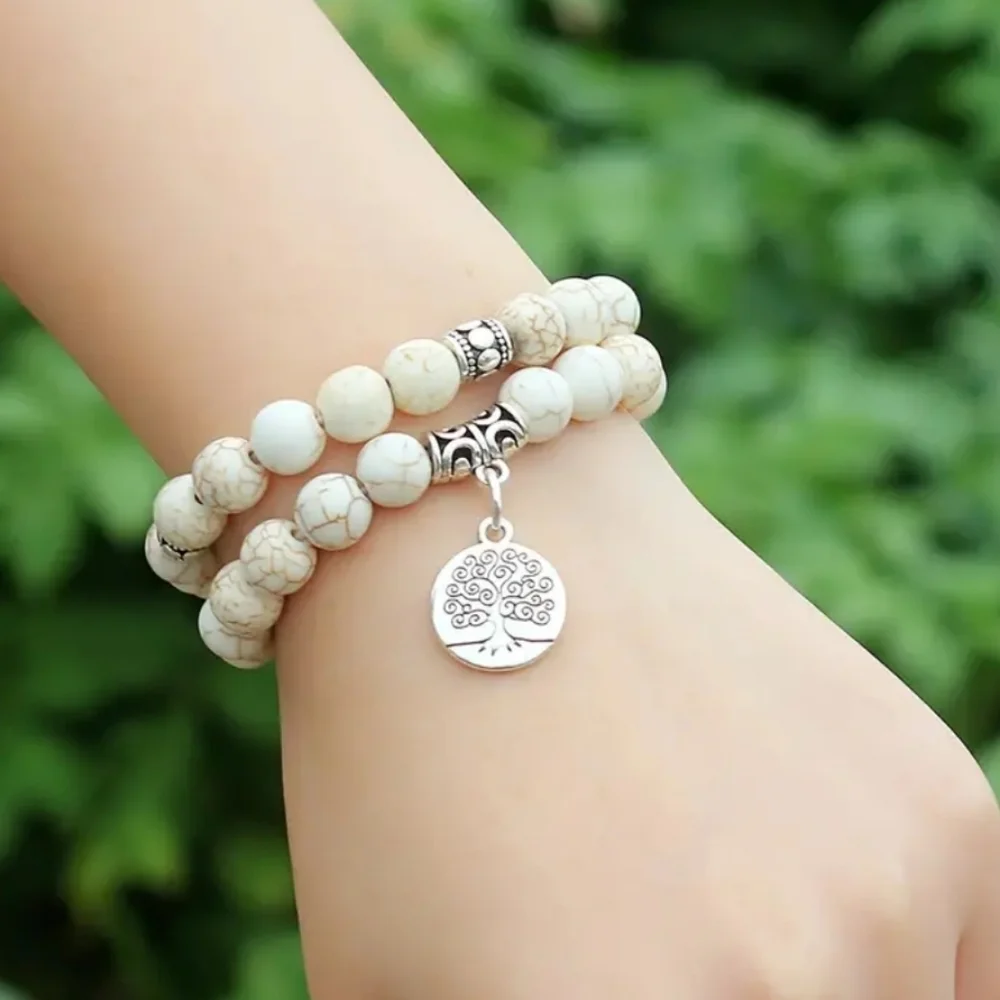 Natural Stone Tree Of Life Bracelet